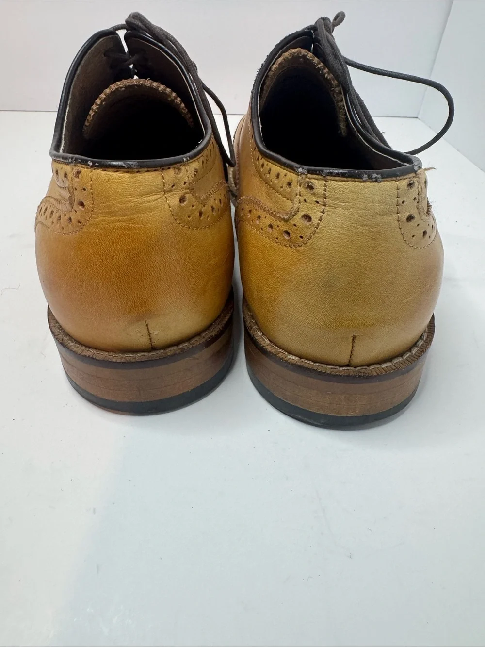 Aston Grey Kobe Brown Leather Oxford Brogues Men's Size 10